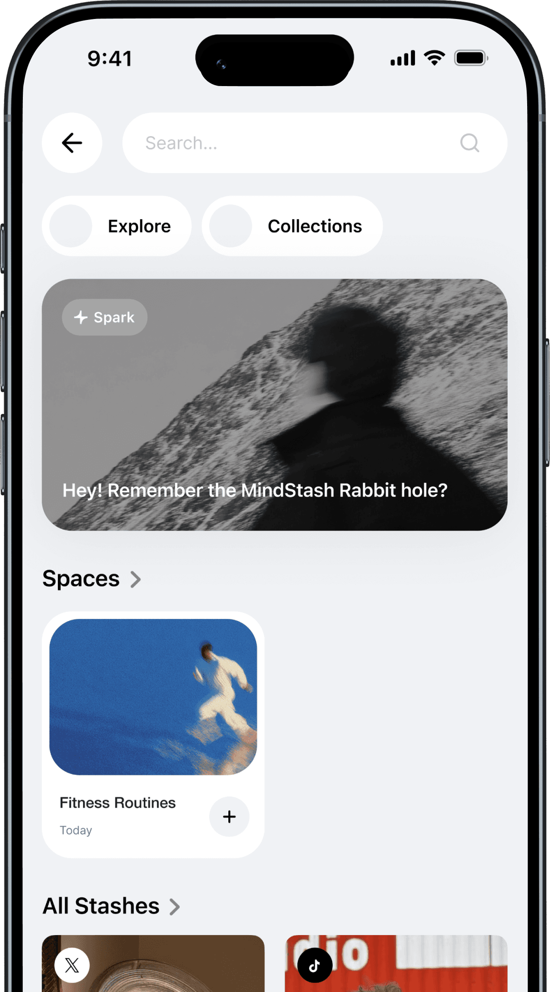 MindStash app preview